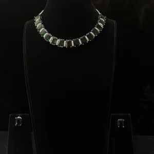 Emerald Diamond Necklace Set